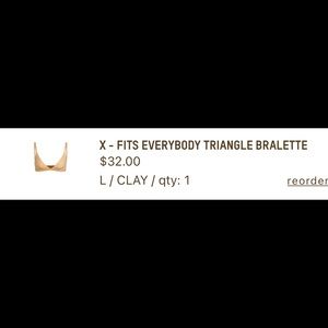 Skims Fits Everybody Triangle Bralette Size L